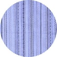 thumbnail image 1 of Ahgly Company Indoor Round Solid Blue Modern Area Rugs, 7' Round, 1 of 4
