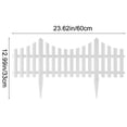thumbnail image 2 of Unique 6Pack White Plastic Garden Border Fence Large Picket Fence 24inx13in Decorative Landscape Path Panels for Outdoor Landscape Pathways Edging, 2 of 11