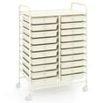 thumbnail image 1 of Costway 20 Drawers Rolling Storage Cart Art Craft Organizer on Wheels Multipurpose White, 1 of 10