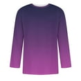 thumbnail image 5 of IYTR Men's Round Neck Casual Sweatshirt Gradiet Color Long Sleeve Pullover Sweatshirt Oversized Loose Sport Sweater Tops Purple XXXL, 5 of 5