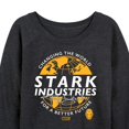thumbnail image 3 of Marvel Iron Man - Stark Industries - Women's French Terry Pullover Long Sleeve Shirt, 3 of 5