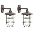 thumbnail image 2 of SAFAVIEH Liese Modern LED Black Outdoor Wall Sconce (Set of 2), 2 of 8