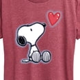 thumbnail image 3 of Peanuts - Snoopy Heart - Women's Short Sleeve Graphic T-Shirt, 3 of 6