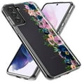 thumbnail image 2 of MUNDAZE Samsung Galaxy Note 10 Plus Shockproof Clear Hybrid Protective Phone Case Navy Blue Summer Watercolor Floral Purple Flowers Cover, 2 of 5
