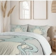thumbnail image 6 of Ambesonne Sea Monster Duvet Cover Set, Messy Grumpy Octopus, 2-Calking, Pale Cadet Blue Eggshell, 6 of 7