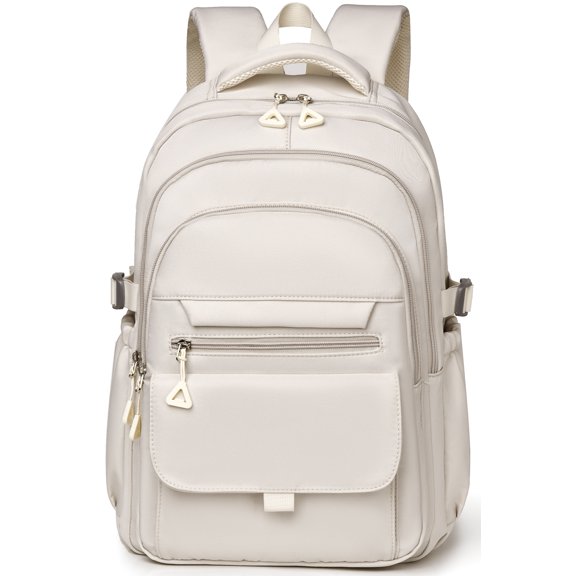 AoDai School Backpack for College High Middle School Fashion Student bag, Cute Aesthetic Teen Bookbag for Teens Women, Beige
