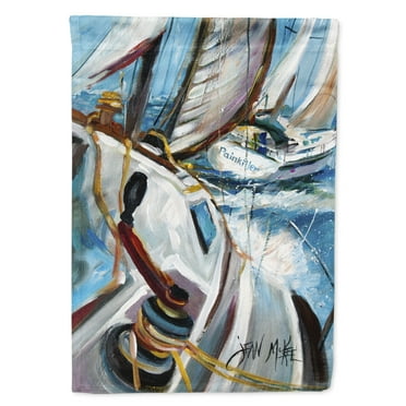 Carolines Treasures JMK1155CHF Pain Killer Sailboat Race Flag Canvas House Size  Large multicolor