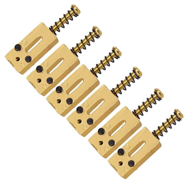 6 Pieces Roller Saddle Bridge Chain Saws for Electric Guitar -