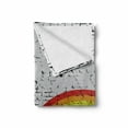 thumbnail image 2 of Urban Graffiti Soft Flannel Fleece Throw Blanket, Rainbow Contoured Bulls Eye Pattern with a Green Man Silhouette Splashes, Cozy Plush for Indoor and Outdoor Use, 50" x 70", Multicolor, by Ambesonne, 2 of 6