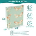 thumbnail image 5 of Butterflies Pattern 12.4x10.6in PVC Round Ring Binder, D-Ring 3-Hole, Metal Clip, 200 Sheets, 5 of 10