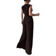 thumbnail image 4 of Stichou Womens Summer 2 Piece Outfit Set Dressy Casual Sleeveless Tank Tops Crew Neck Wide Long Leg Pants with Pockets Coffee 2XL, 4 of 8