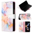 thumbnail image 2 of for Samsung Galaxy Z Fold 5 PU Leather Wallet case, Marble Pattern Credit Card Holder,Flip Folio Book Kickstand Cover Women Men with Long Strap for Samsung Galaxy Z Fold 5 5G, Galaxy White Marble, 2 of 6