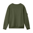 thumbnail image 4 of Chiccall Mens Casual Fleece Lined Sweatshirts with Sleeve Pockets Fashion Crew Neck Cargo Sweatshirts, 4 of 8