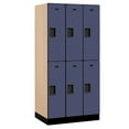thumbnail image 4 of 12" Wide Double Tier Designer Wood Locker - 3 Wide - 6 Feet High - 21 Inches Deep - Gray, 4 of 7