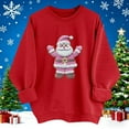 thumbnail image 2 of Christmas Sweatshirts for Women Long Sleeve Crewneck Santa Claus Print Pullover Funny Xmas Holiday Winter Tops, 2 of 3