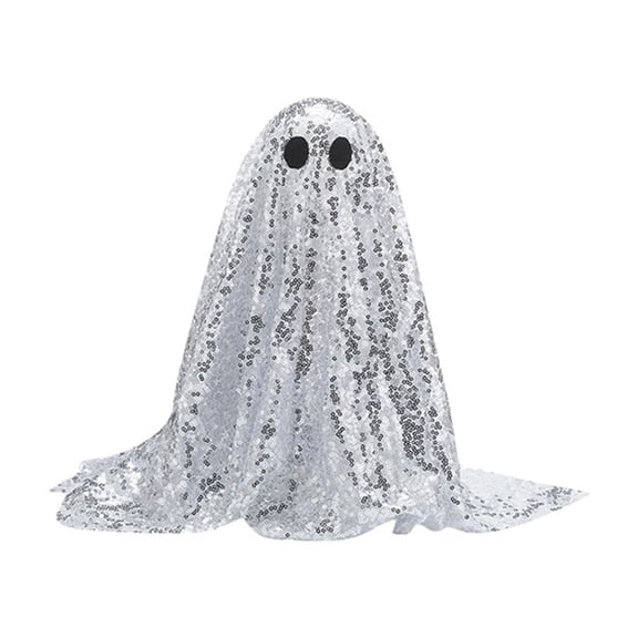 Compact Light-Up Disco Ghost Halloween Decoration for Shelf and Tabletop Display