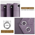 thumbnail image 5 of XWZO Velvet Curtains 63 Inches Long - Luxury Energy Efficiency Room Darkening Grommet Window Curtain Drapes for Living Room/Dining with Tiebacks, W52 x L63, Lavender, Set of 2 Panels, 5 of 8