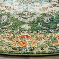 thumbnail image 4 of SAFAVIEH Round Rug 5' - Monaco Collection - Traditional Design, Forest Green & Light Blue, Ideal for Living Room, Bedroom, Dining Space, 4 of 9