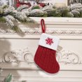 thumbnail image 5 of Christmas Stockings Xmas Fireplace Hanging Stockings Red Knit Stocking with Winter Snowflake Design for Gifts, Gift Holding Bag for Home Christmas Decorations, Holiday Party Supplies, 5 of 9