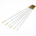 thumbnail image 1 of SPRING 6Pcs Set Pointed Nylon Hair Hook Line Pens Gouache Oil Paint Brush Multi-Functional Precision Pointed Pen Tips Art Accessories long hair, 1 of 5