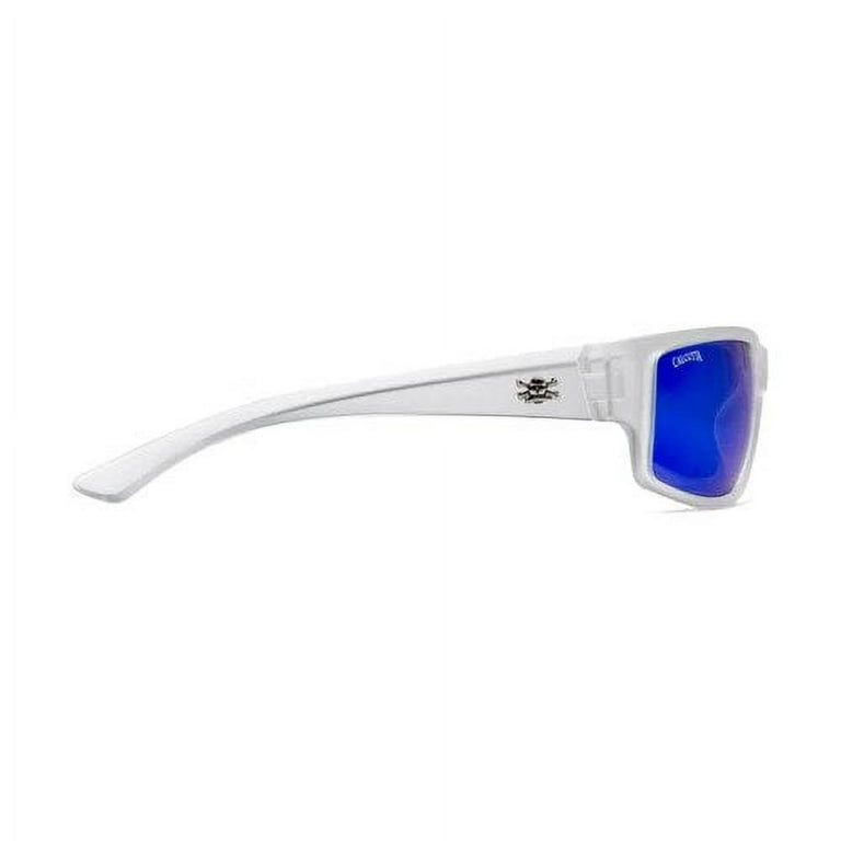 Calcutta Rip Sunglasses - Crystal Frame / Blue Mirror
