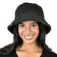 thumbnail image 2 of C.C Women's Winter Faux Fur Teddy Style Reversible Fisherman Bucket Hat, Black, 2 of 3