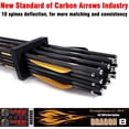 thumbnail image 3 of sanlida 24 PCs, 100% Pure Carbon Arrows, 0.006'' Straightness, Dragon 8 Flagship 24T Carbon Hunting Arrow for Compound Bow, Professional Standard Hunting Arrows with Removable Tips, 3 of 6
