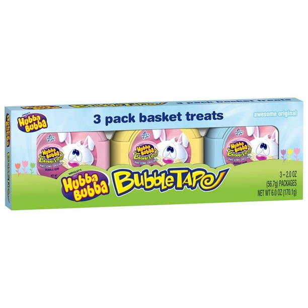 Hubba Bubba Original Bubble Easter Gum Tape (Three 2Ounce Rolls