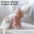 thumbnail image 4 of Ganfancp Ropa para Mascotas Invierno Nuevo Suéter Acolchado Coreano Colores Cálidos para Contra El Frío y La Lana de Cordero Suéter de Tracción Artículos En Liquidación Ropa para Mascotas X1, 4 of 5