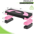 thumbnail image 3 of SLSRFD Aerobics Stepper Platform for Exercise Adjustable Compact Workout Step for Cardio, Core and Strength Training, 3 of 20