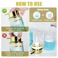 thumbnail image 4 of NiHome 14oz Multifunctional Glass Foaming Hand Soap Dispenser with Elegant Stripe Pattern, High-Capacity Easy to Refill for Home & Commercial Use, Advanced Foam Pump & Non-Slip Base (Gold), 4 of 7