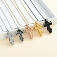 thumbnail image 6 of Cross Urn Necklace for Ashes Fish Hook Cremation Jewelry Deer Antler Memorial Pendant Keepsake Gifts for Men Women Ash Holder, 6 of 6