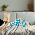 thumbnail image 3 of Saying Soft Flannel Fleece Throw Blanket, Yes I Really Do Need All These Plants Minimalistic Whisper of Nature Artwork, Cozy Plush for Indoor and Outdoor Use, 50" x 70", Sky Blue, by Ambesonne, 3 of 5