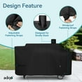 thumbnail image 4 of Adiqo Grill Cover for Pit Boss Pro Series Triple-Function Combo Grill PB1100PSC2 PB1100PSC1 Pit Boss PB1230 Sportsman 1230 Pellet/Gas Combo Grill, All Weather Protection BBQ Cover, 4 of 8