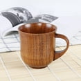 thumbnail image 2 of MOPOOR Solid Wood Retro Wooden Coffee Cup Restaurant Insulation Wooden Cup Tea Cup Jujube Wooden Cup for Drinking, Wine, Milk, Coffee, 2 of 2