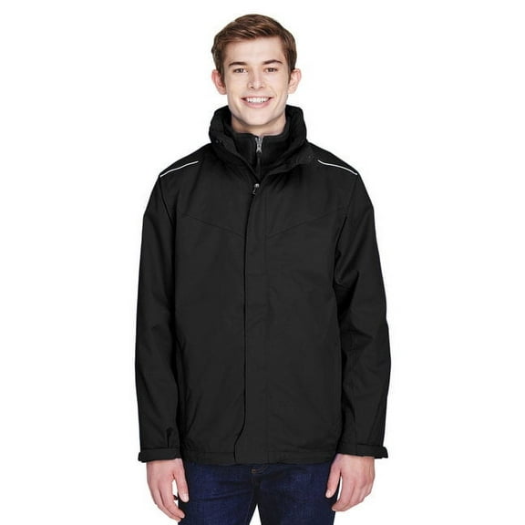 Men's Region 3-in-1 Jacket with Fleece Liner - BLACK - 2XL