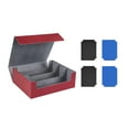 thumbnail image 2 of DYNWAVECA Deck Card Case 1800Card Protection Holder 11.4x9.7x4.1Inches for Sport Cards Gray Red Card Case, 2 of 10