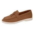 thumbnail image 6 of Rokment Women's Slip on Penny Loafers Oxfords Dress Shoes Fashion Casual Suede Walking Non Slip Work Sneakers for Woman Spring Fall Coffee Size 6, 6 of 7