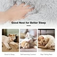 thumbnail image 2 of leyfeng Cama de lana para perros esponjosa, almohada de nido de perro redonda de felpa suave, cojín para mascotas para dormir con autocalentamiento, 2 of 8