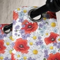 thumbnail image 3 of Ambesonne Colorful Grommet Curtain, Poppy and Daisy Flower, 50" x 72", Lavender Scarlet, 3 of 6