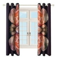 thumbnail image 3 of Boho Vintage Floral Blackout Curtains, Watercolor Pattern Window Treatment Grommet Curtains for Bedroom Thermal Insulated Window Curtains for Living Room 2 Panel Set, 3 of 5