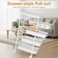 thumbnail image 4 of golytefs 4 Tier Metal Organization Trolley with Pull-out Baskets And Wheels Slim Storage Rolling Cart for Home Office Kitchen Bathroom Laundry (White), 4 of 8