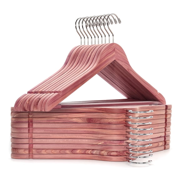 Percheros de madera Amber Home American Red Cedar, paquete de 16