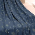 thumbnail image 3 of Dark Blue Star Moon Sun Pattern Blanket,Comfortable Soft Lamb Wool Throw Blanket,All Season,Warm Lightweight Blankets for Sofa Bed Couch Living Room Chair,40"x50", 3 of 4