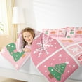 thumbnail image 5 of Manfei Merry Xmas Bedding Comforter Set,Lovely Gingerbread Man Twin Comforter Sets,Pink Green Bedding Set For Girls,Luxury Bedroom Decor Reversible,2-Piece, 5 of 9