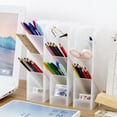 thumbnail image 4 of Pen Holder Plastic Simple Translucent Makeup Brush Holder Desktop Pencil Cup, 4 of 10