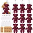 thumbnail image 1 of 10 mini ositos de peluche para baby shower, pequeños osos de peluche a granel, mini osos de peluche de 4,7 pulgadas con etiquetas de agradecimiento y bolsas de organza, recuerdos de fiesta, 1 of 7