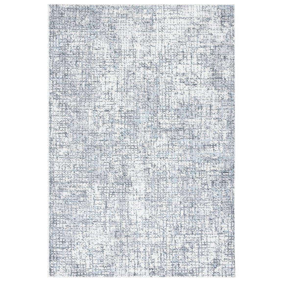 SAFAVIEH Toscana Jannah Abstract Polyester Area Rug, Ivory/Grey, 8' x 10'