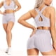 thumbnail image 2 of Gibobby Leggings cortos deportivos mujer para yoga Levantamiento de glúteos Pantalones altos Mujeres Yoga 2 piezas Cintura para pantalones cortos Legg(Blanco,CH), 2 of 4