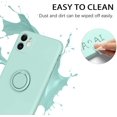 thumbnail image 2 of iPhone 11 Case, AmPm Liquid Silicone Soft Gel Rubber Slim Cover with Ring Kickstand |Car Mount Function,Shock Absorption Full Protective Anti-Scratch Case for iPhone 11, Light Green, 2 of 8